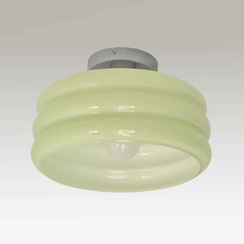 Glass Shade Semi Flush Mount Modern Cylinder Shade Semi-Flush Mount for Bedroom