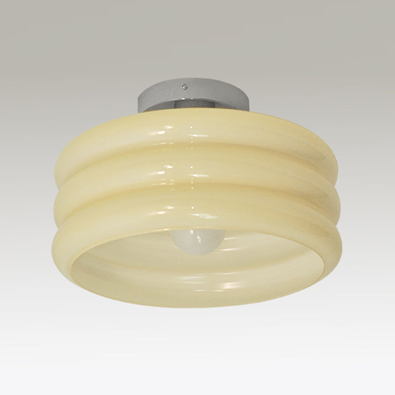 Glass Shade Semi Flush Mount Modern Cylinder Shade Semi-Flush Mount for Bedroom