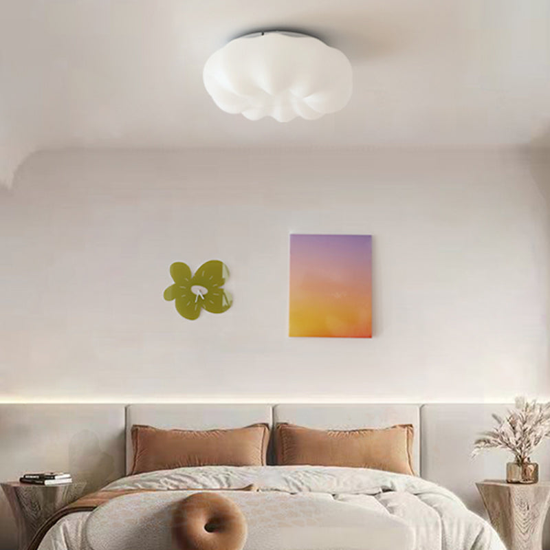 White Flush Ceiling Light Modern Flush Mount Ceiling Fixture for Bedroom