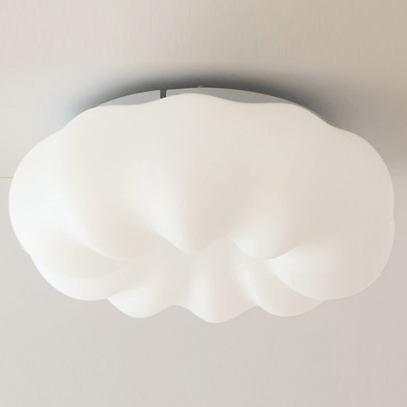 White Flush Ceiling Light Modern Flush Mount Ceiling Fixture for Bedroom