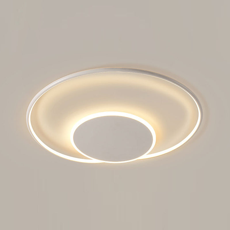 Unique Shape Flush Lighting Modern Metal 2 Lights Flush Mount Lighting