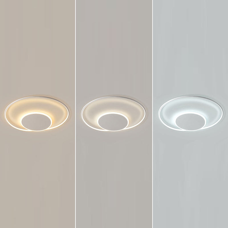 Unique Shape Flush Lighting Modern Metal 2 Lights Flush Mount Lighting