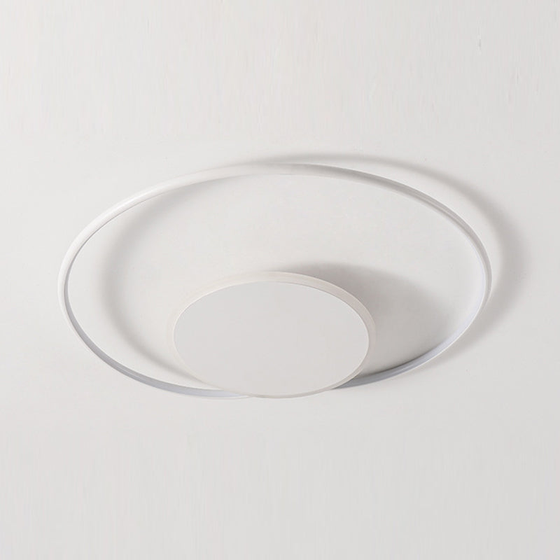 Unique Shape Flush Lighting Modern Metal 2 Lights Flush Mount Lighting