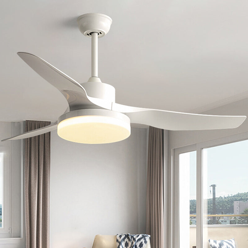 Nordic Style 3-Blade Metal Ceiling Fan Lighting for Dining Room