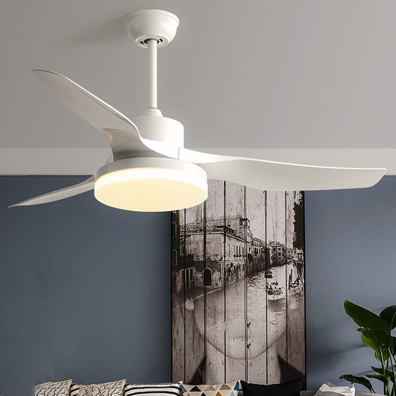 Nordic Style 3-Blade Metal Ceiling Fan Lighting for Dining Room