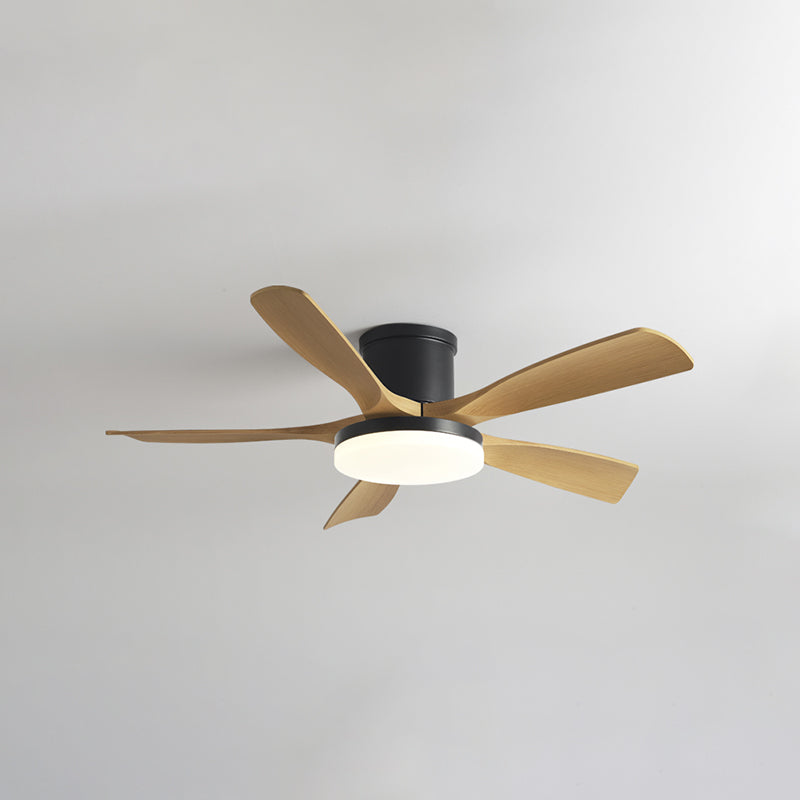 Simplicity 5-Blade Ceiling Fan Lighting in Burly Wood for Dining Room