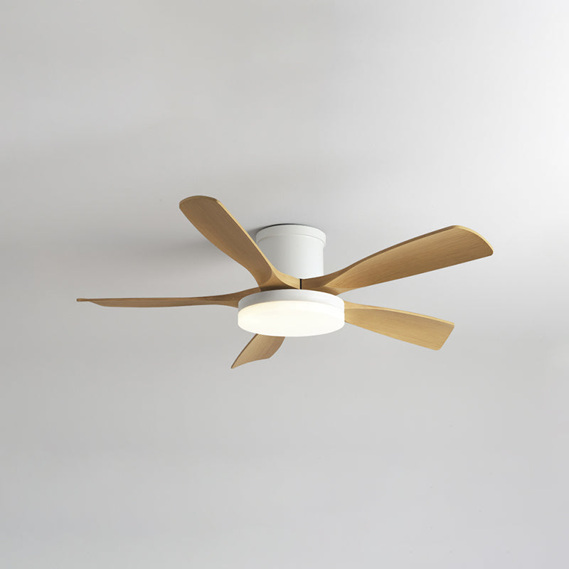 Simplicity 5-Blade Ceiling Fan Lighting in Burly Wood for Dining Room