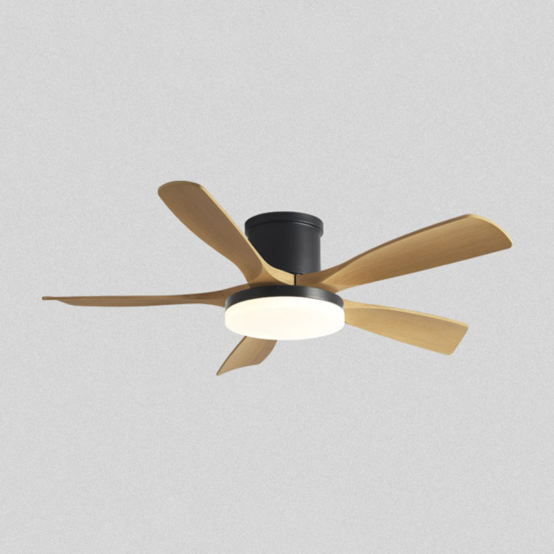 Simplicity 5-Blade Ceiling Fan Lighting in Burly Wood for Dining Room