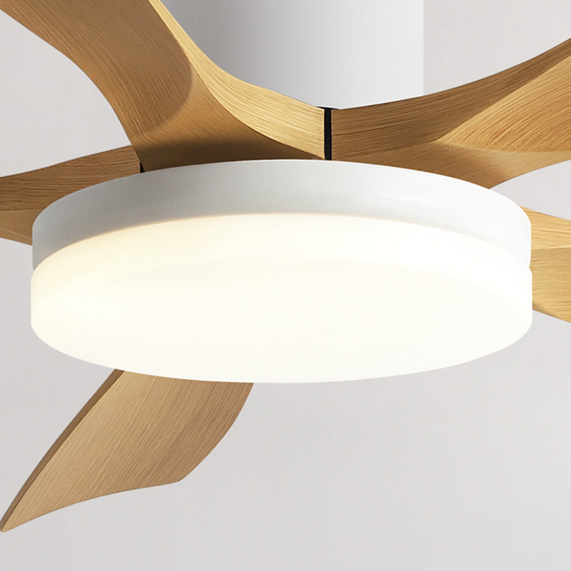 Simplicity 5-Blade Ceiling Fan Lighting in Burly Wood for Dining Room