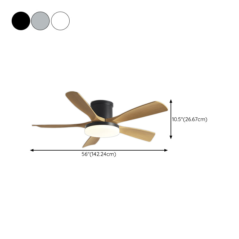 Simplicity 5-Blade Ceiling Fan Lighting in Burly Wood for Dining Room