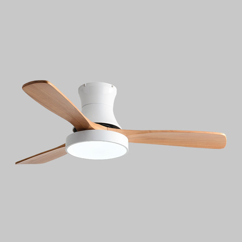 Simplicity LED Ceiling Fan Lighting with Wood Blade for Dining Room