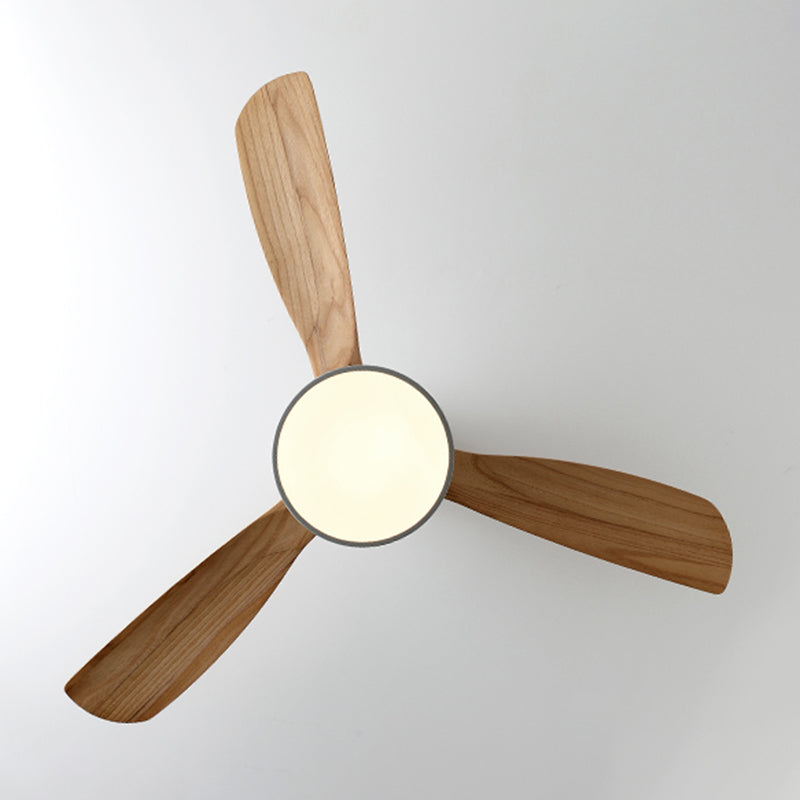 Simplicity LED Ceiling Fan Lighting with Wood Blade for Dining Room