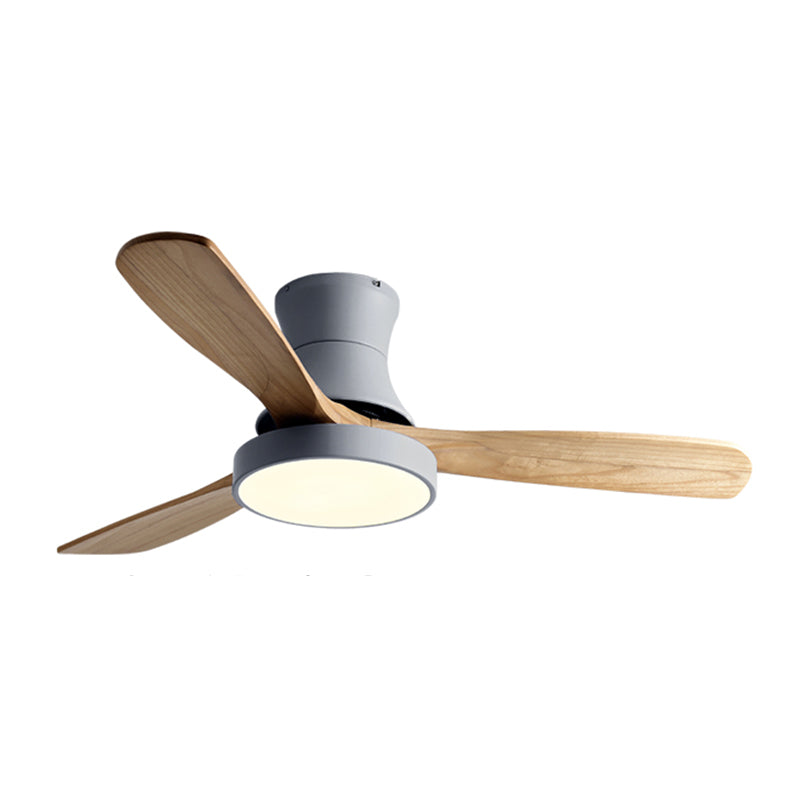 Simplicity LED Ceiling Fan Lighting with Wood Blade for Dining Room