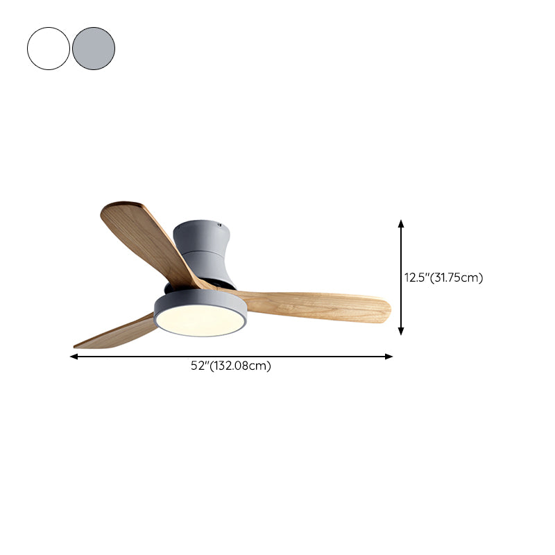 Simplicity LED Ceiling Fan Lighting with Wood Blade for Dining Room