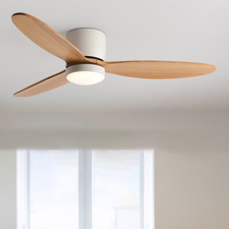 Simplicity LED Ceiling Fan Lighting with Wood for Dining Room