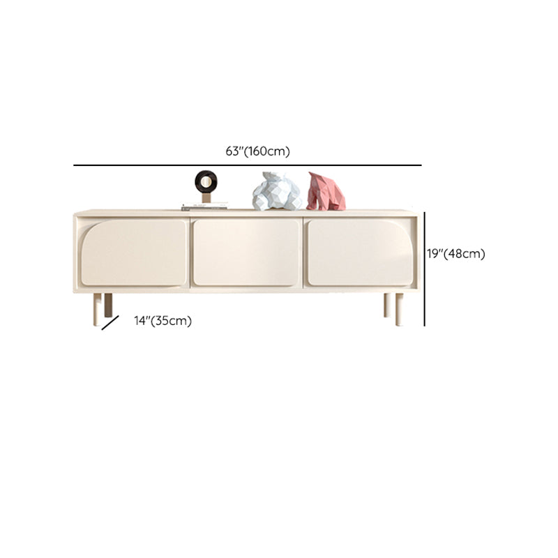 Contemporary TV Stand Console White Media Console for Living Room