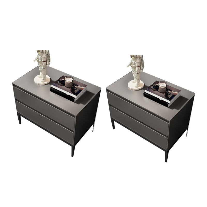 Drawer Storage Modern Accent Table Nightstand Antique Finish Bed Nightstand