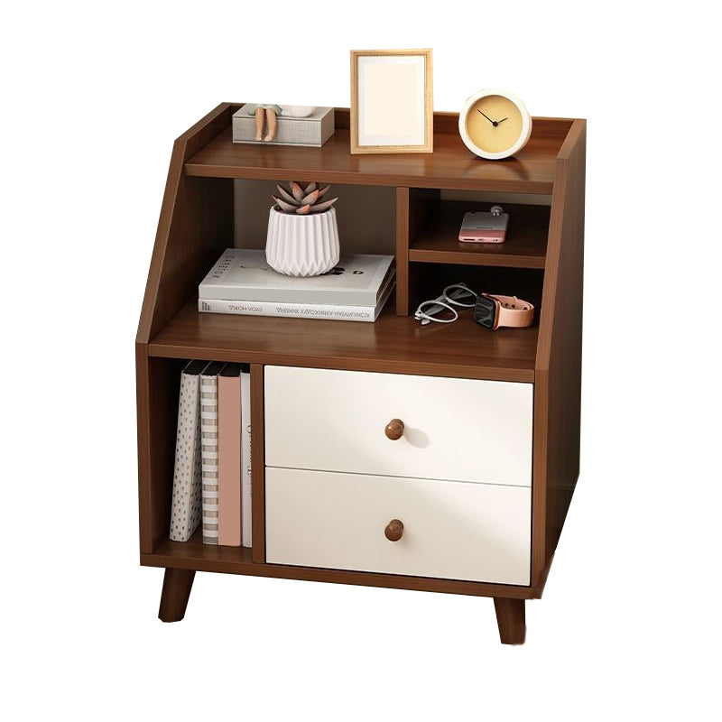 Wooden Bed Nightstand Modern Accent Table Nightstand for Bedroom