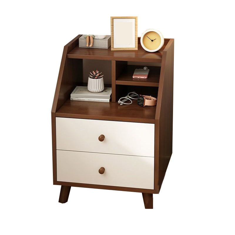 Wooden Bed Nightstand Modern Accent Table Nightstand for Bedroom