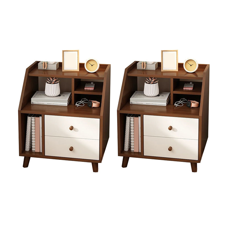 Wooden Bed Nightstand Modern Accent Table Nightstand for Bedroom