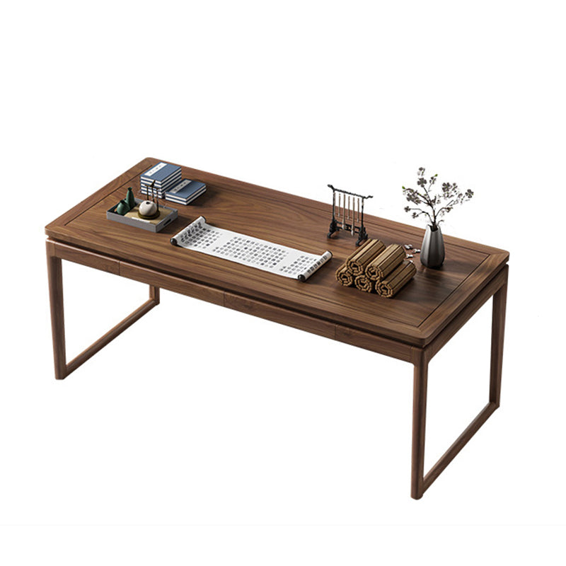 Solid Wood Bedroom Office Desk Rectangular Sled Base Writing Desk