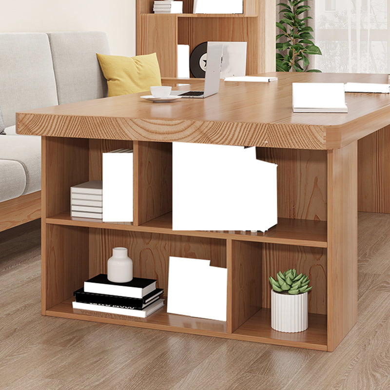 Rectangular Contemporary Writing Desk Living Room Solid Wood Office Desk