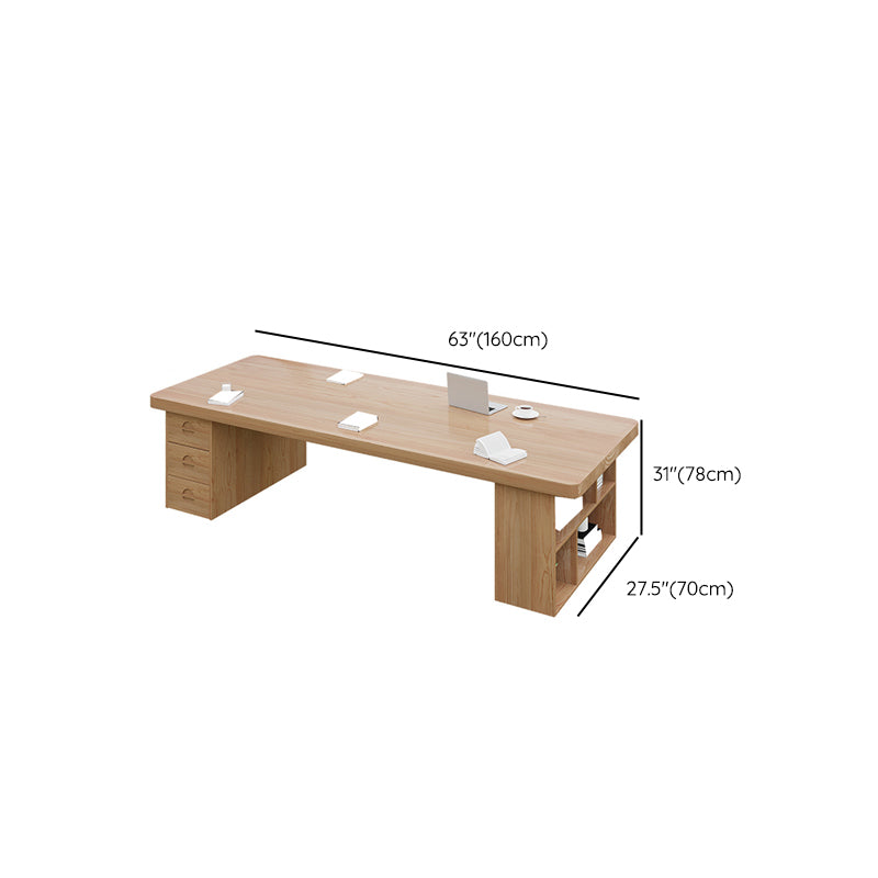 Rectangular Contemporary Writing Desk Living Room Solid Wood Office Desk