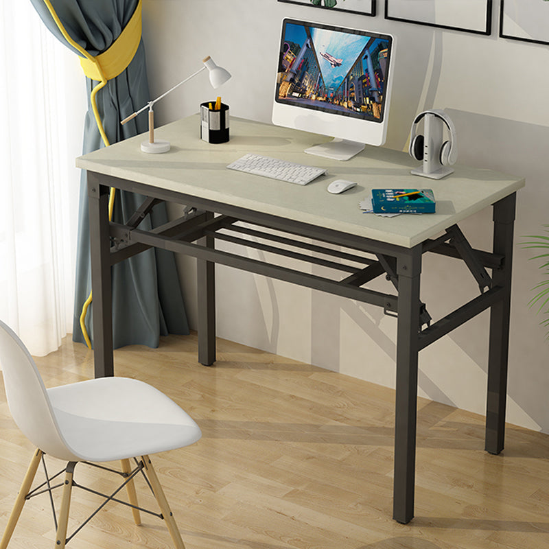 Contemporary Style Wood Office Desk Rectangular Shape Task Desk in Grey and Black