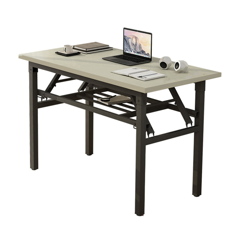 Contemporary Style Wood Office Desk Rectangular Shape Task Desk in Grey and Black