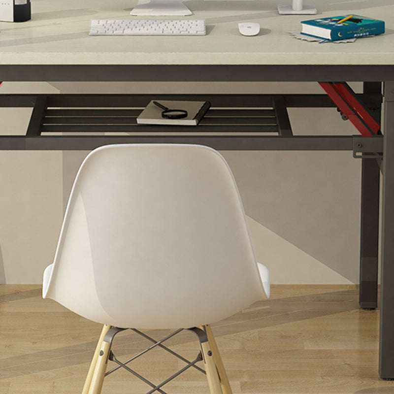 Contemporary Style Wood Office Desk Rectangular Shape Task Desk in Grey and Black