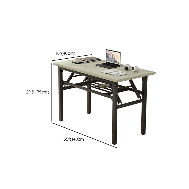 Contemporary Style Wood Office Desk Rectangular Shape Task Desk in Grey and Black