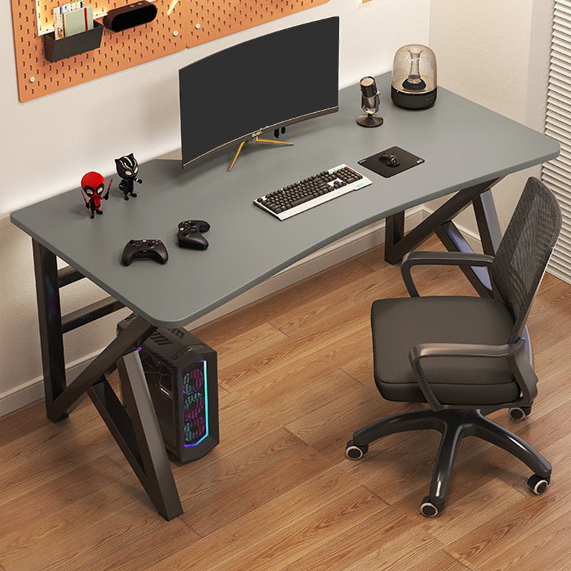 Contemporary Rectangle Office Desk Wooden Computer Desk with Metal Base