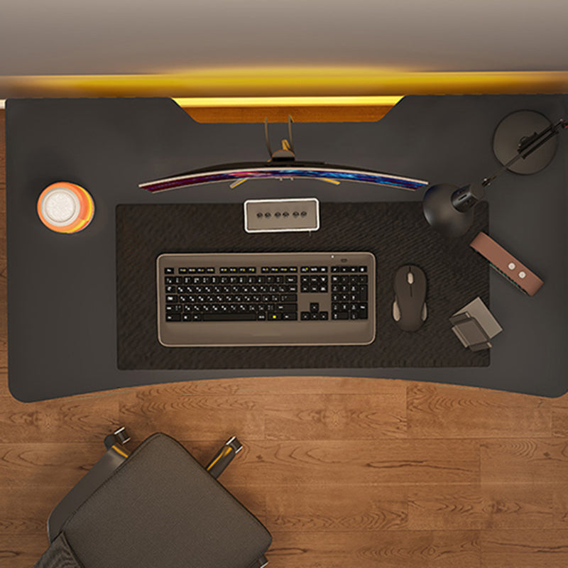 Contemporary Rectangle Office Desk Wooden Computer Desk with Metal Base