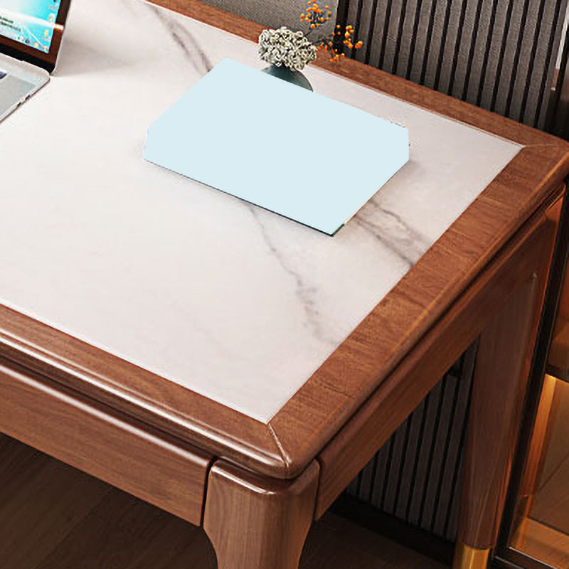 Rectangular Shaped Office Laptop Table Stone Writing Desk for Home