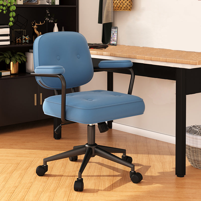 Contemporary Arm Office Chair Desk Chair with Wheels for Bedroom