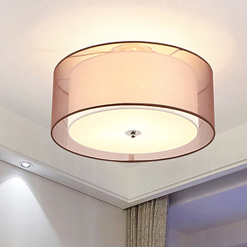 LED Slaapkamer Plafond Licht Modernisme met cilinder Schaduw Zwart Flush Mount Lamp