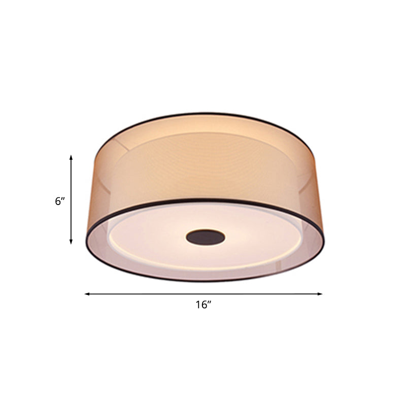 LED Slaapkamer Plafond Licht Modernisme met cilinder Schaduw Zwart Flush Mount Lamp