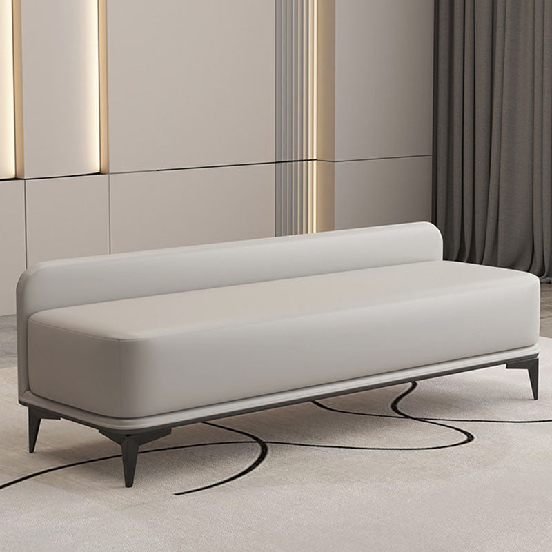 Rectangle Bedroom Bench Modern Seating Bench with Upholstered and Metal Legs