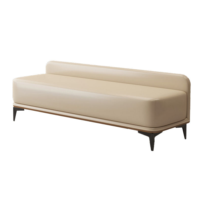 Rectangle Bedroom Bench Modern Seating Bench with Upholstered and Metal Legs