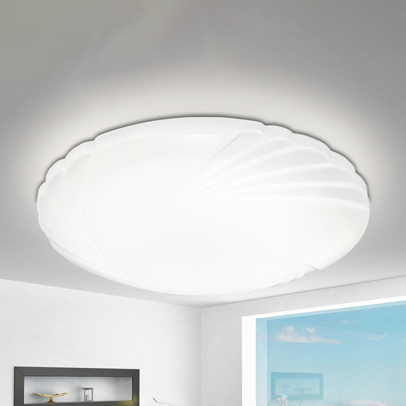 7.5"/9"/12" Dia Minimalist Acrylic Shade Flush Mount Lighting White LED Ceiling Flush Mount for Bedroom