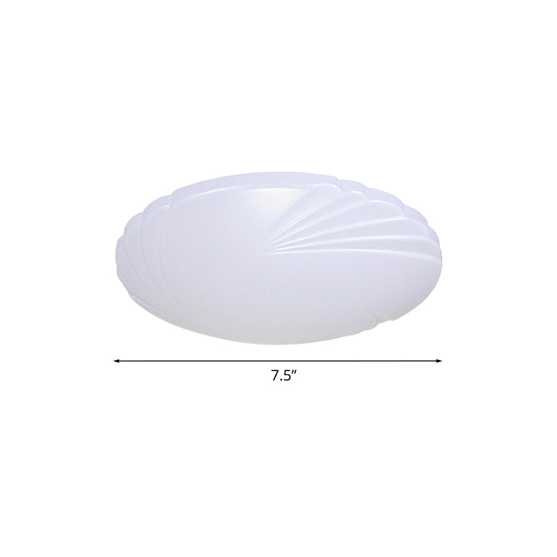 7.5"/9"/12" Dia Minimalist Acrylic Shade Flush Mount Lighting White LED Ceiling Flush Mount for Bedroom