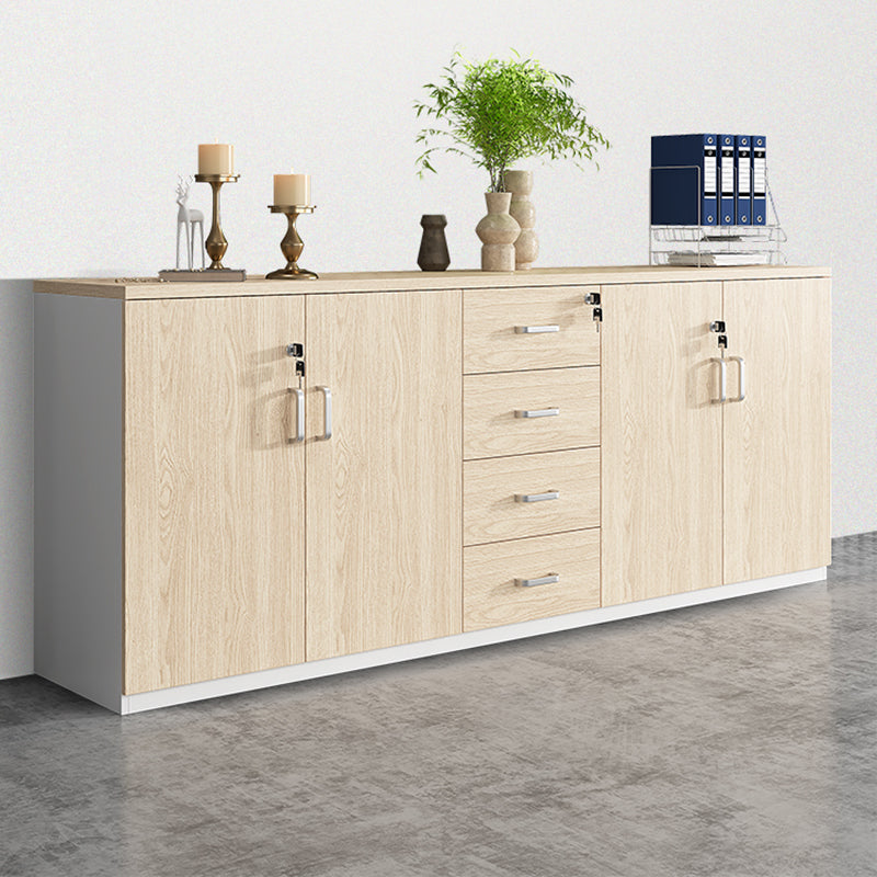 Nordic Storage Filing Cabinet Wooden Frame Locking Filing Cabinet