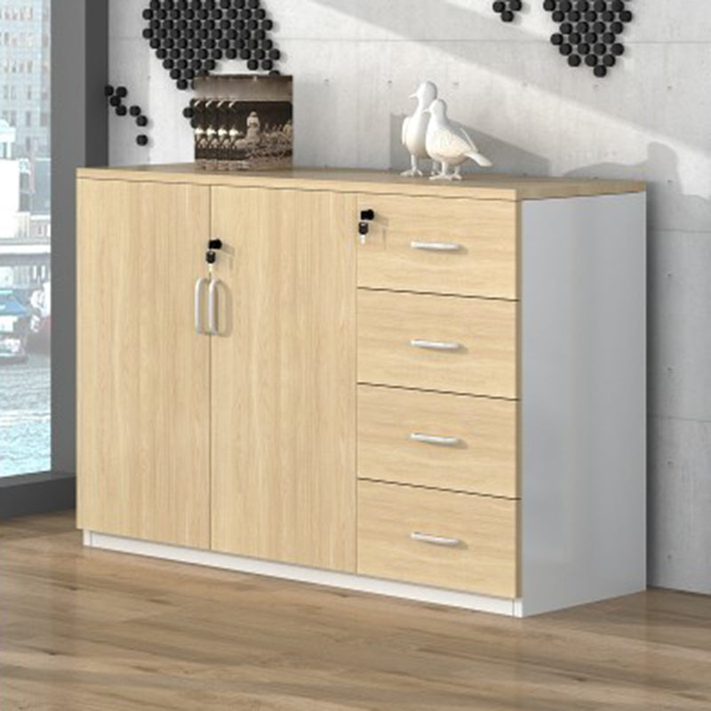 Nordic Storage Filing Cabinet Wooden Frame Locking Filing Cabinet