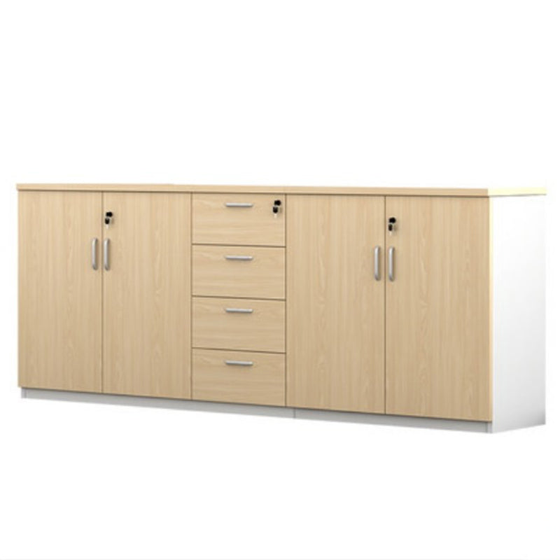 Nordic Storage Filing Cabinet Wooden Frame Locking Filing Cabinet