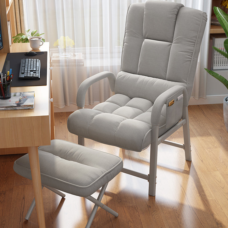 Ergonimic Recliner with Lumbar Support and Storage Metal legs