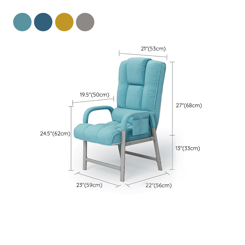 Ergonimic Recliner with Lumbar Support and Storage Metal legs