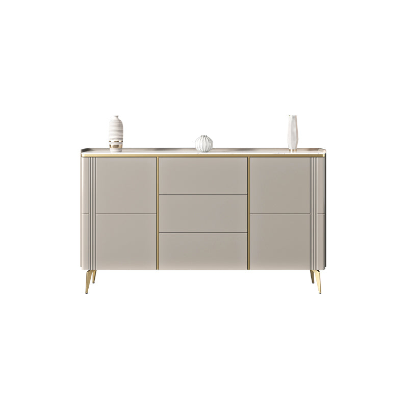 Contemporary Style Wood Sideboard Table with Cabinets and Drawers