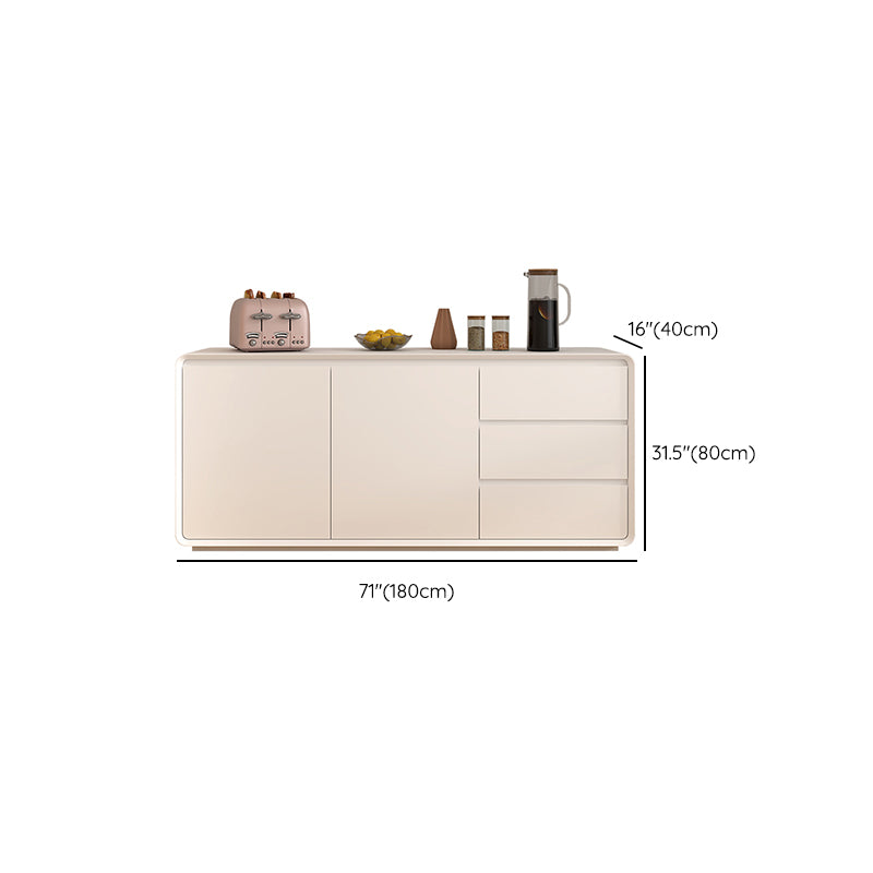 Contemporary Style Wood Sideboard Cabinet with Cabinets and Drawers