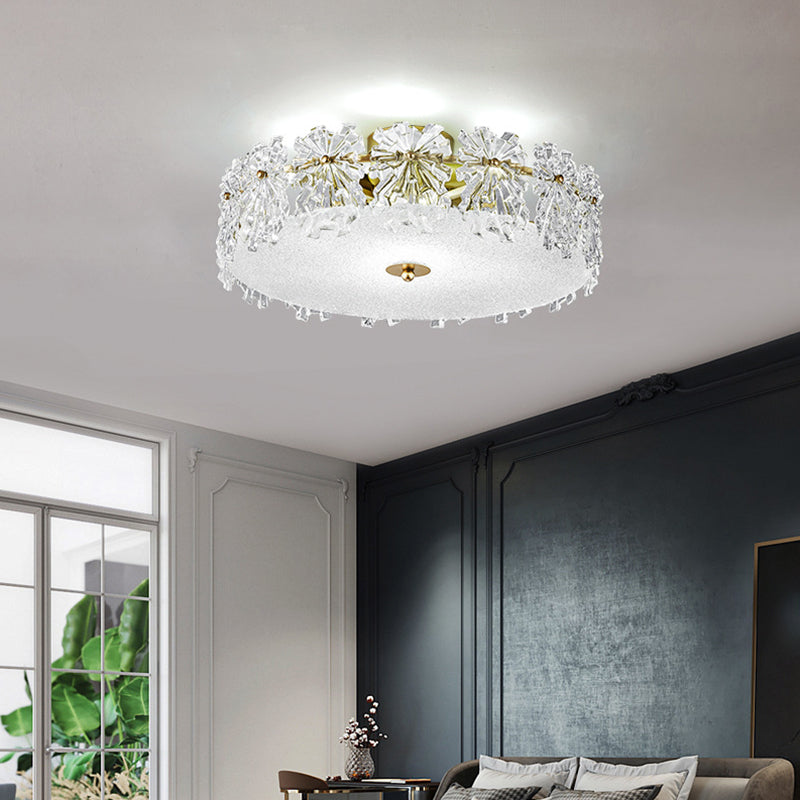 Modern Ceiling Light Minimalist Flush Mount Ceiling Light Fixture with Glass Shade