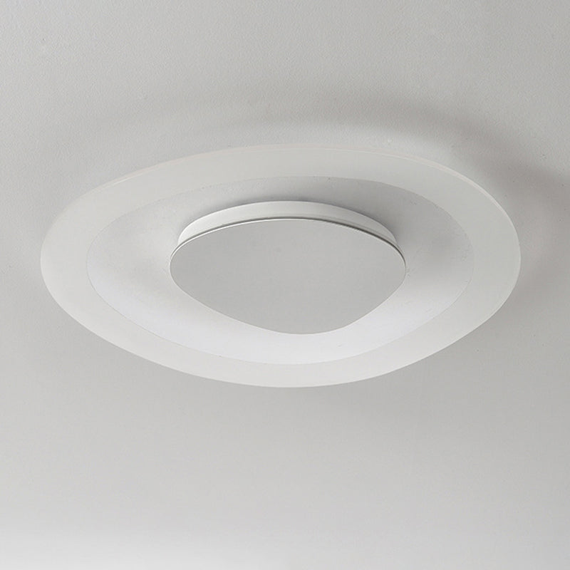 Single White Flush Mount Lighting Unique Acrylic Ceiling Light for Bedroom